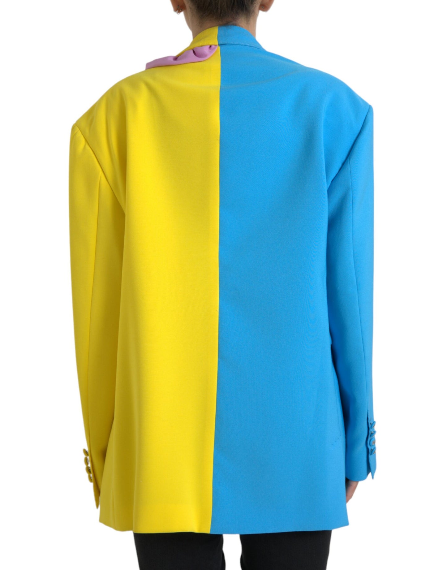 Dolce & Gabbana Multicolor Patchwork Floral Appliques Coat Jacket