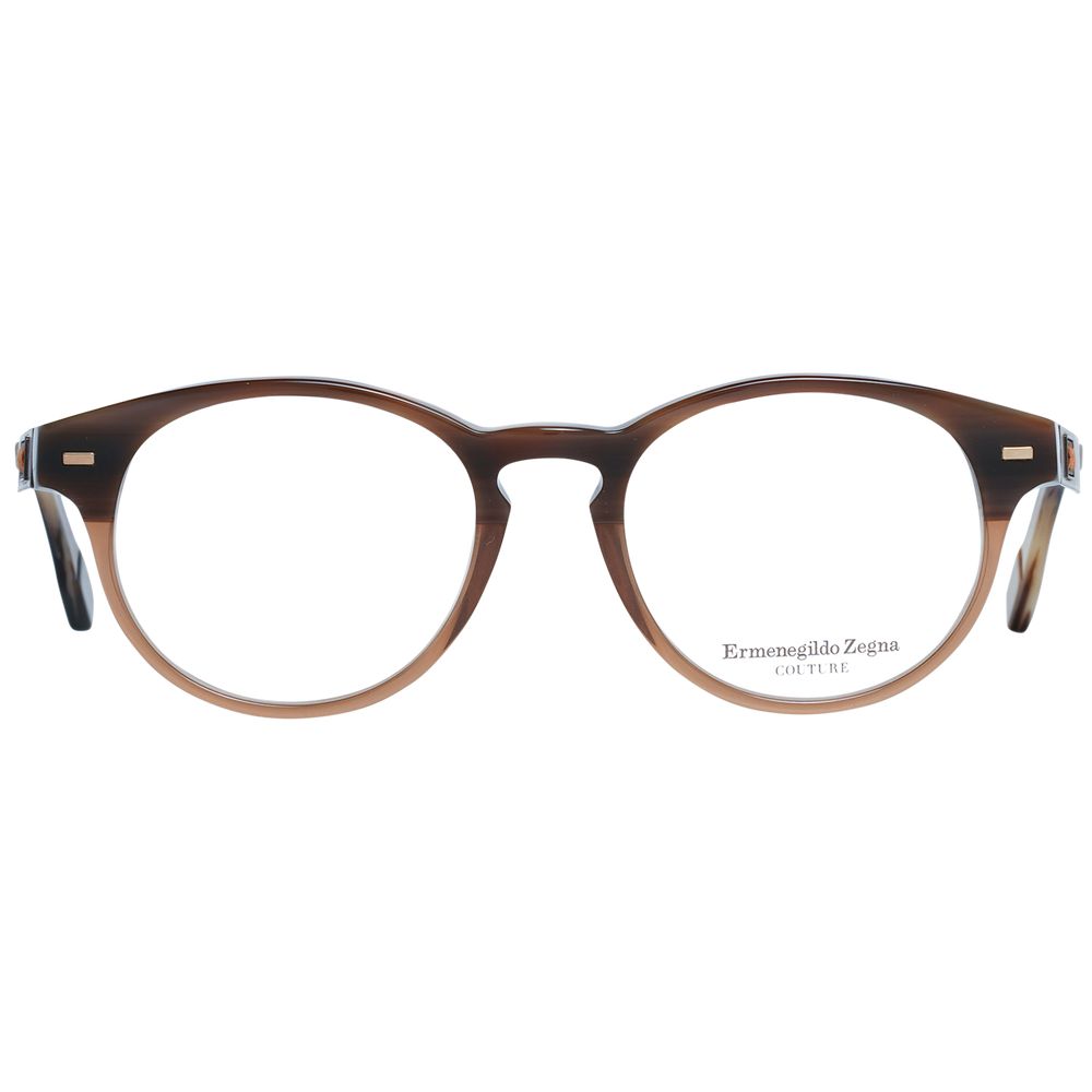 Ermenegildo Zegna Brown Men Glasses Frame