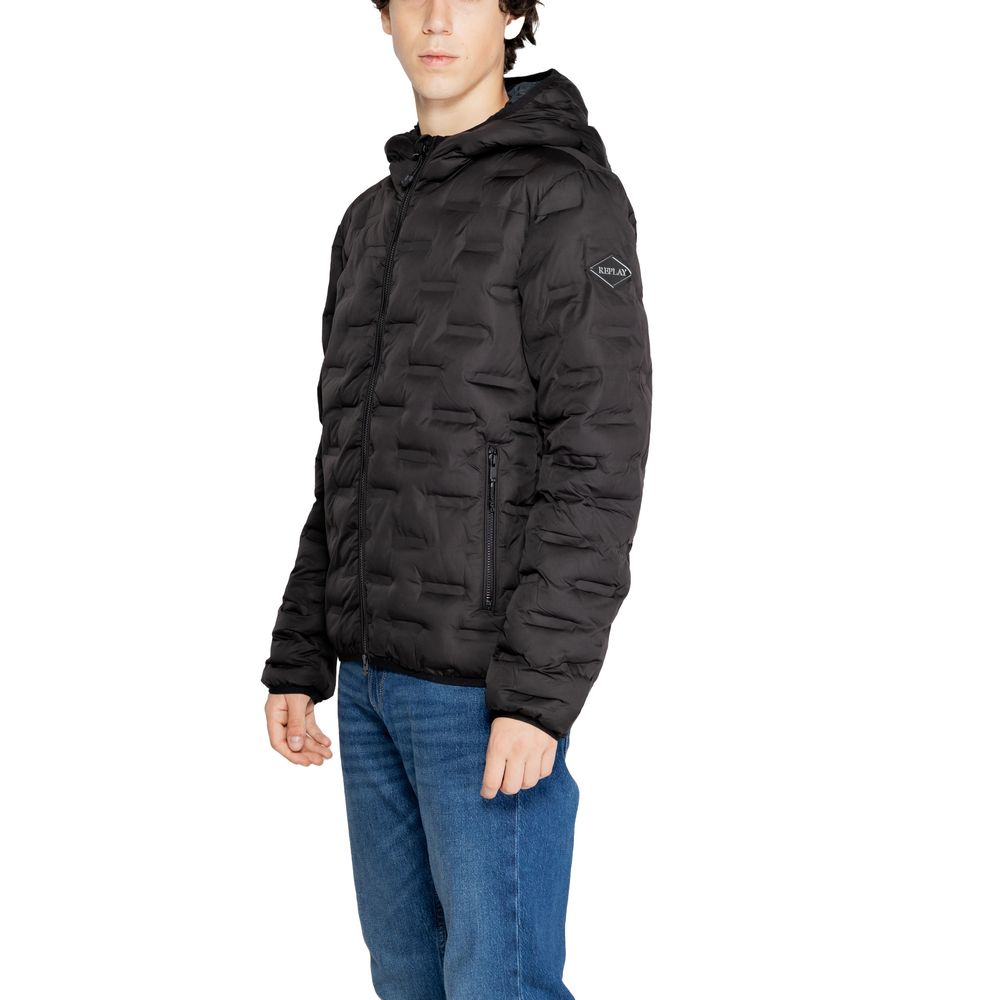Replay Black Polyester Jackets & Coat
