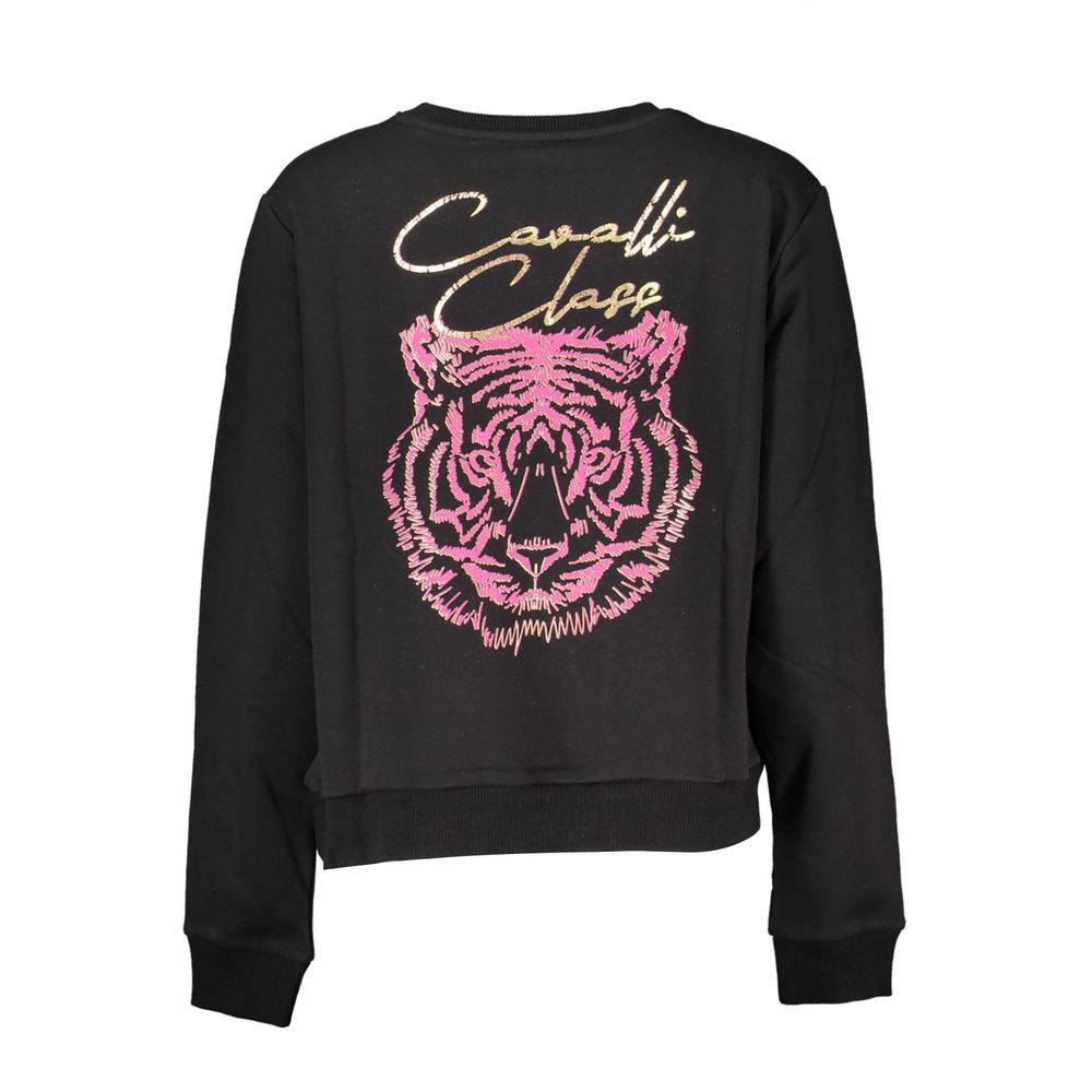 Cavalli Class Black Cotton Women Sweater