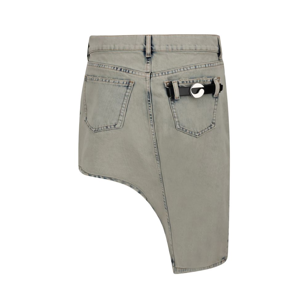 Coperni Asymmetric denim Miniskirt