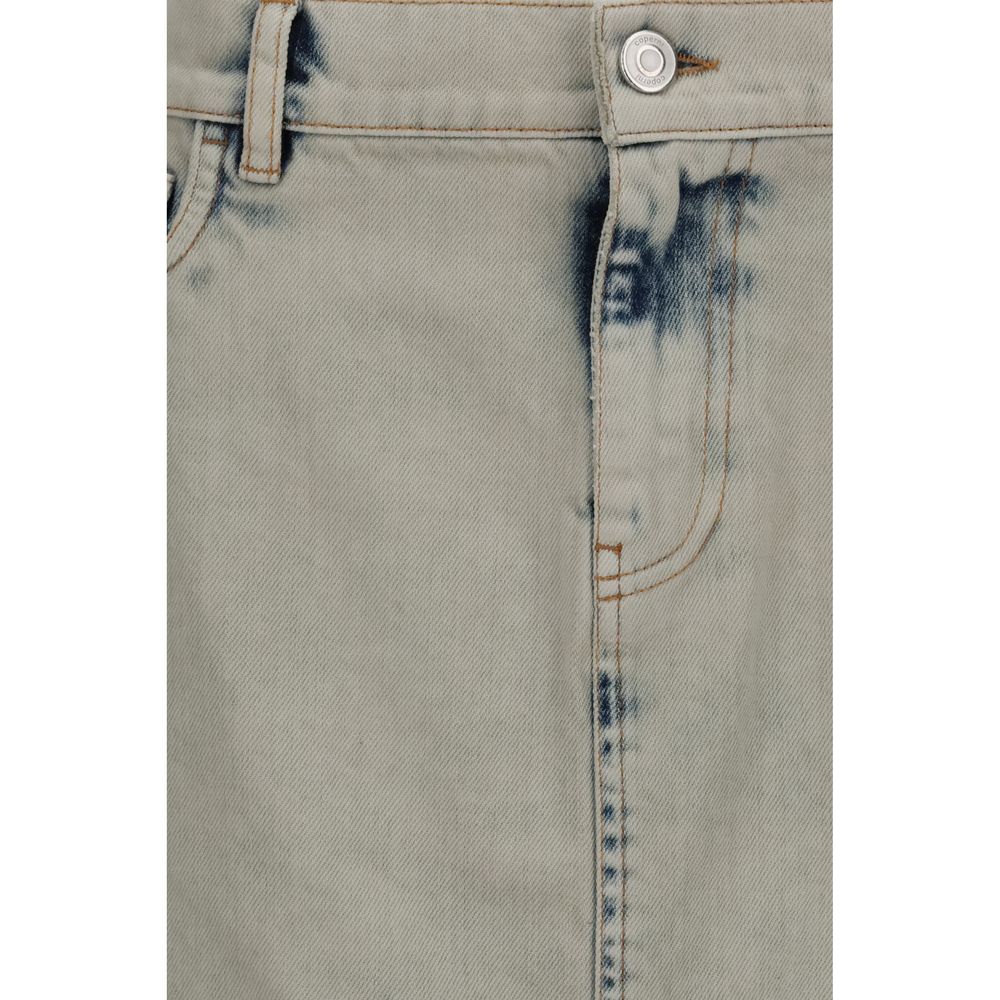 Coperni Asymmetric denim Miniskirt