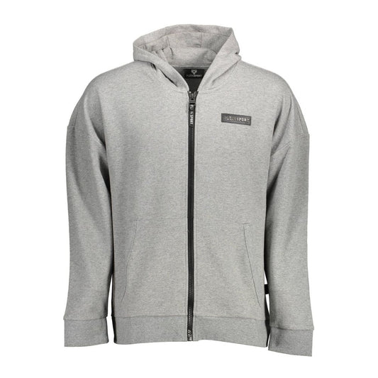 Plein Sport Gray Cotton Sweater