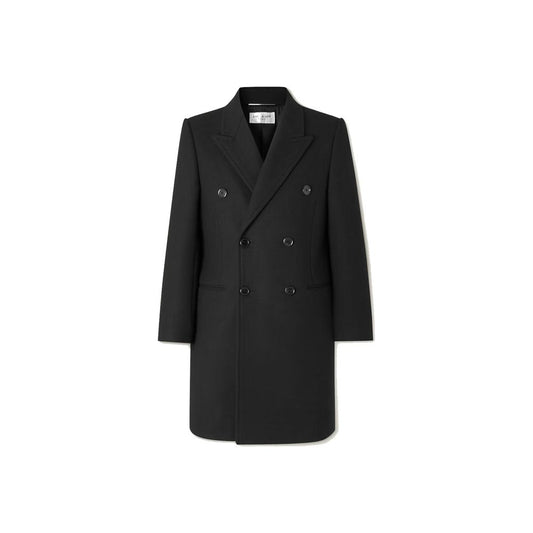 Saint Laurent Double-Breasted Wool Coat
