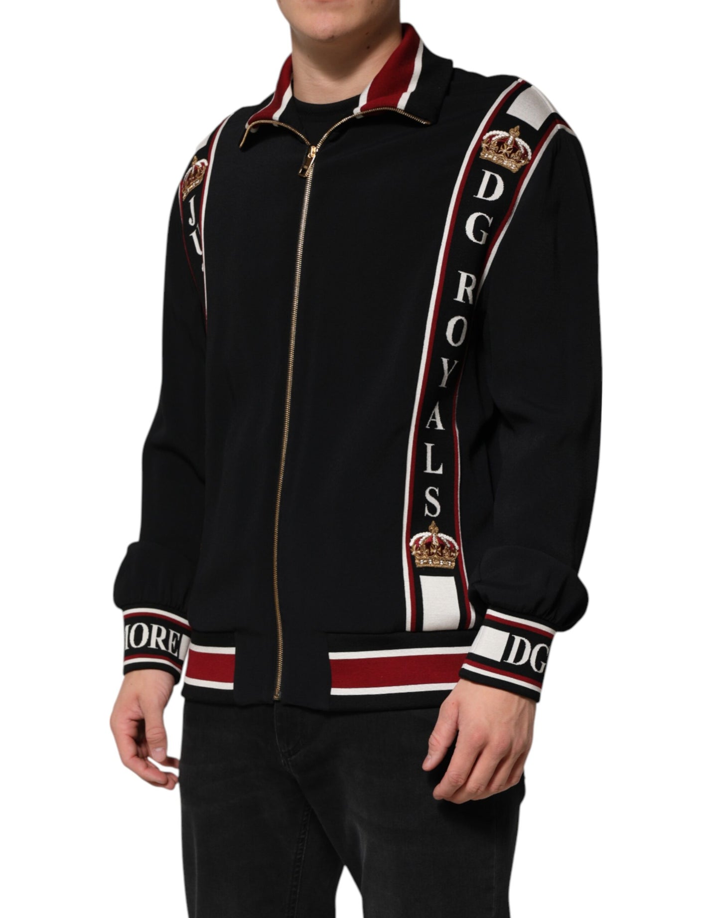 Dolce & Gabbana Black DG King Full Zip Sweatshirt  Sweater