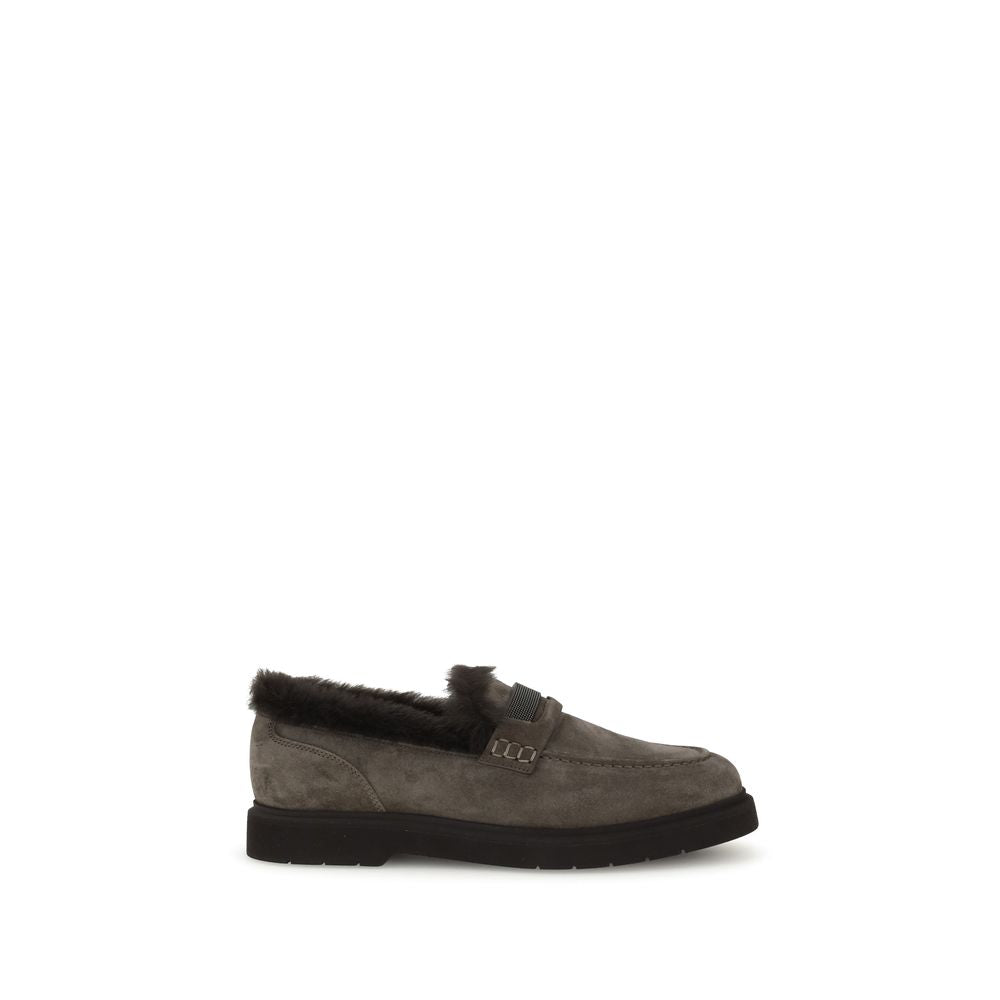 Brunello Cucinelli Furry Loafers