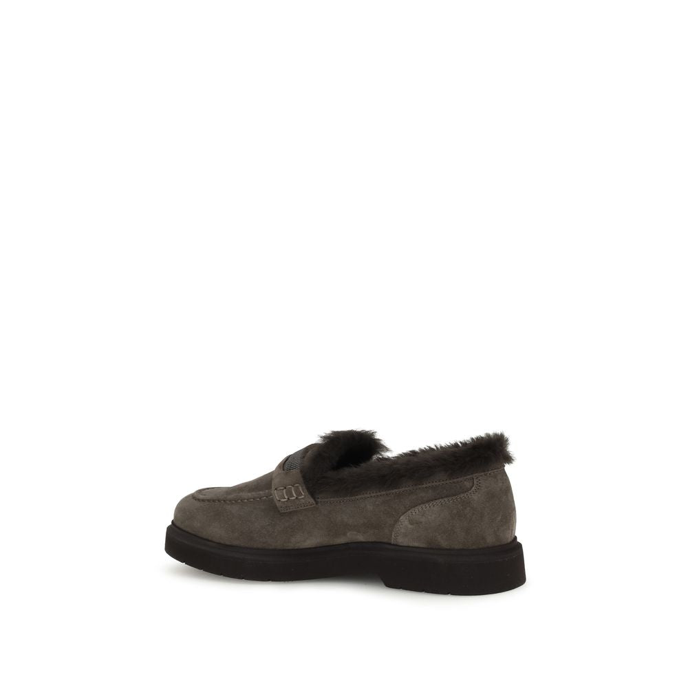 Brunello Cucinelli Furry Loafers