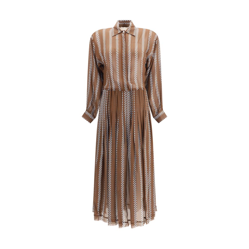 Crida Milano Wimbledon georgette midi Dress