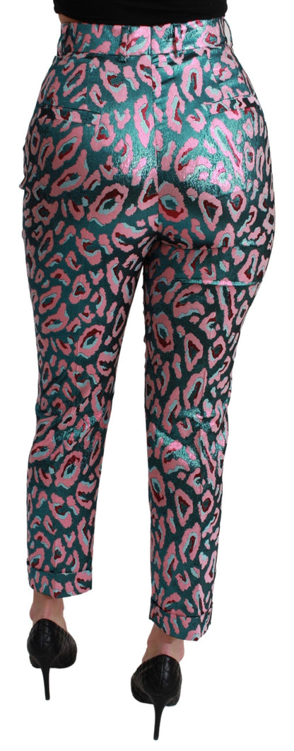 Dolce & Gabbana Multicolor Patterned Cropped High Waist Pants