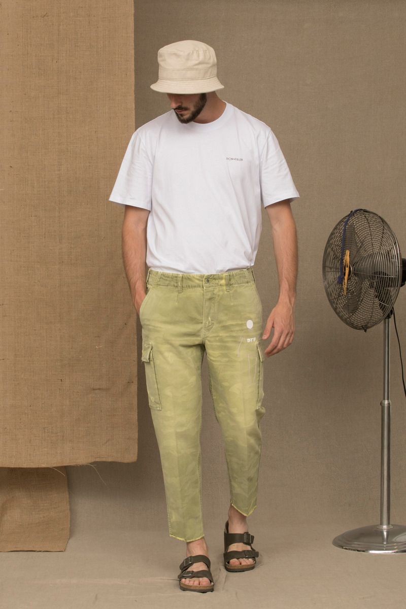 Don The Fuller Military Green Cotton Men Jeans