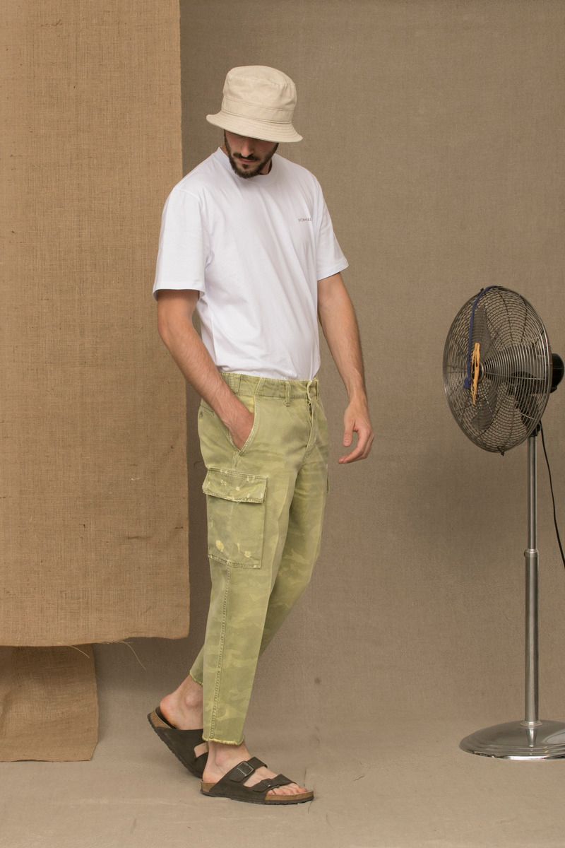 Don The Fuller Military Green Cotton Men Jeans