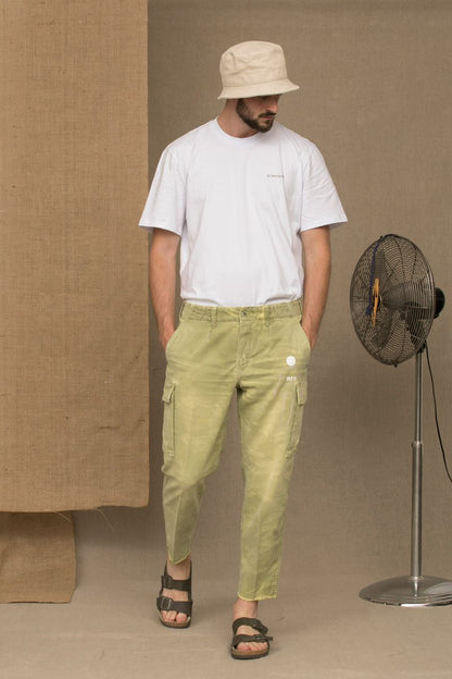 Don The Fuller Military Green Cotton Men Jeans