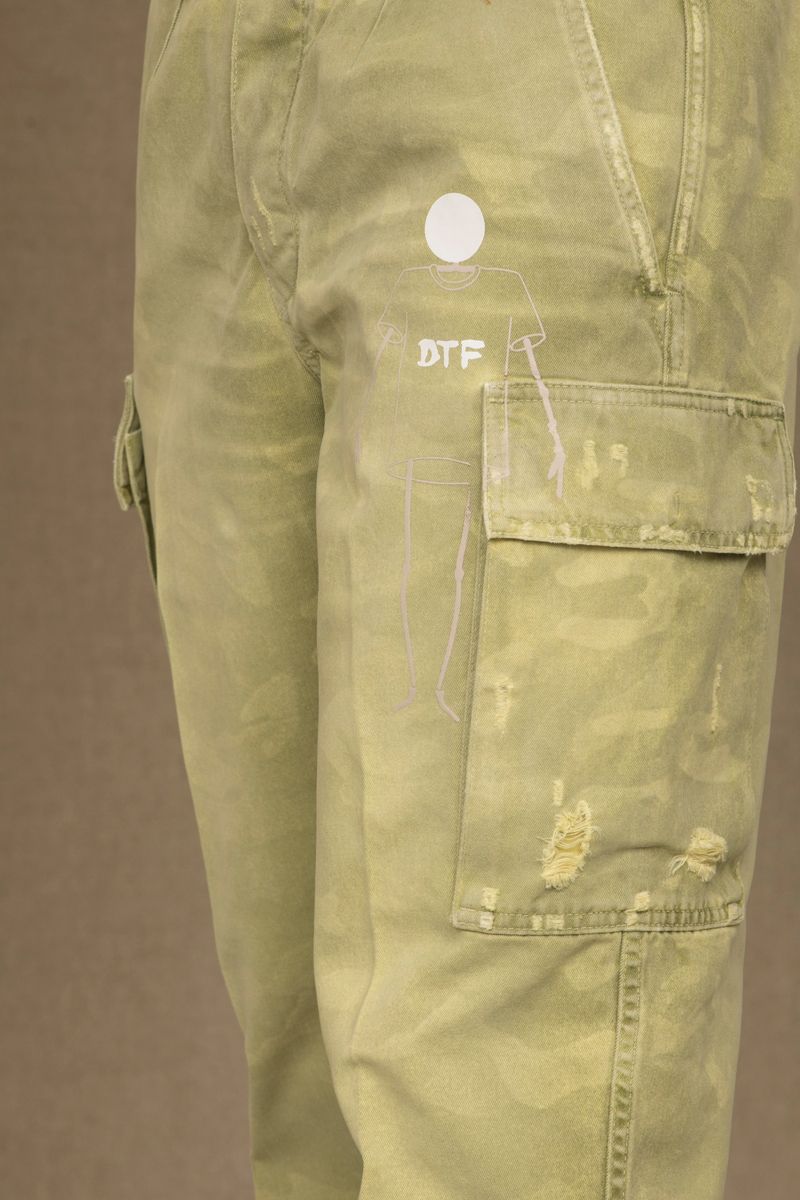 Don The Fuller Military Green Cotton Men Jeans