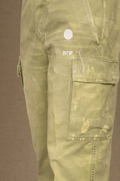 Don The Fuller Military Green Cotton Men Jeans