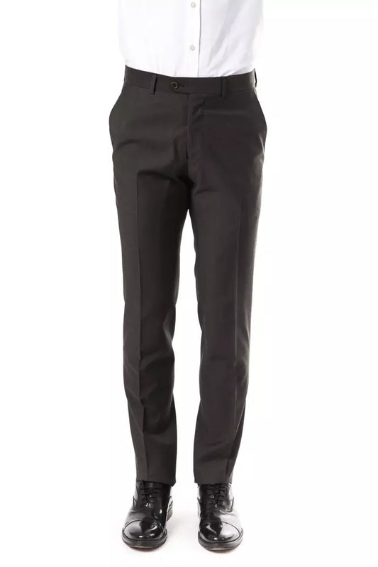 Uominitaliani Gray Wool Men's Pant
