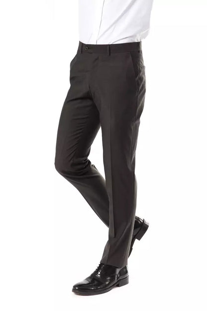 Uominitaliani Gray Wool Men's Pant