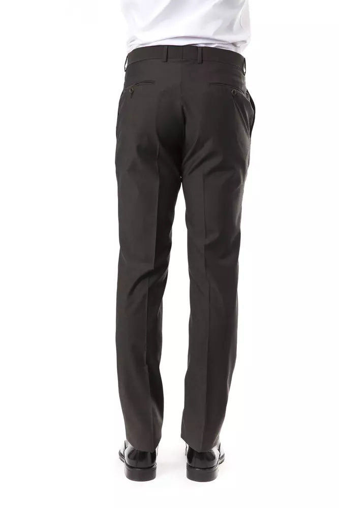Uominitaliani Gray Wool Men's Pant