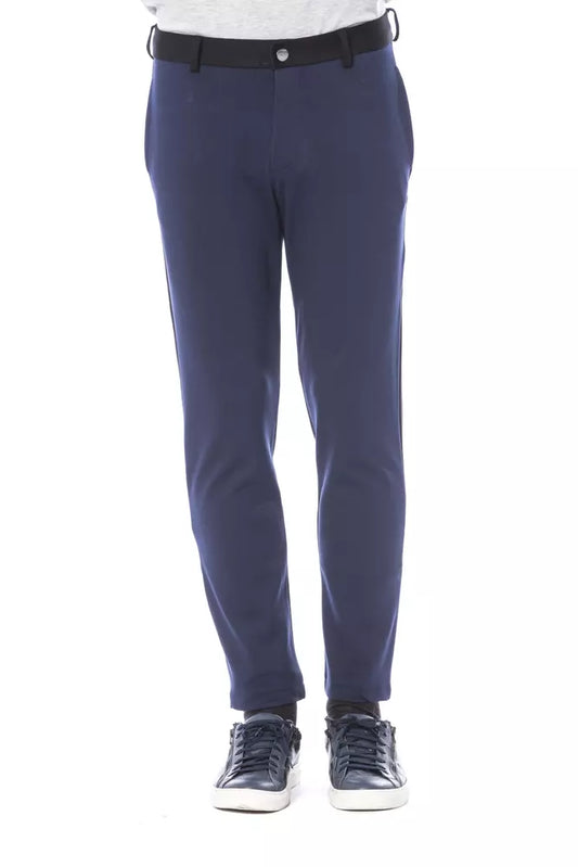 Verri Blue Viscose Men's Pant