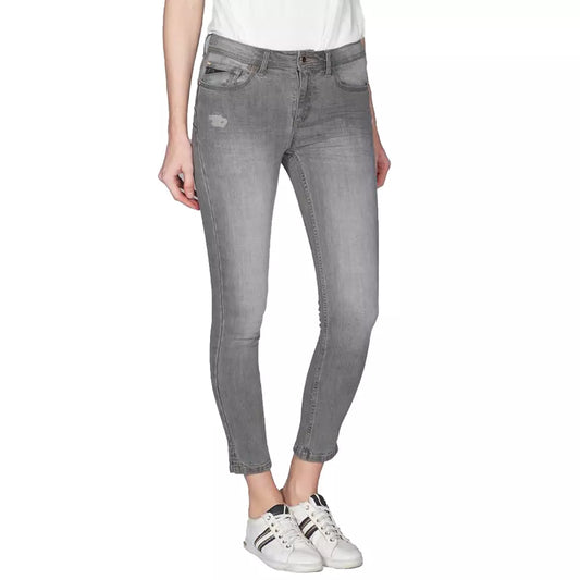Yes Zee Gray Cotton Women's Push-Up Jegging
