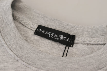 Philippe Model Gray Printed Long Sleeves Pullover Sweater
