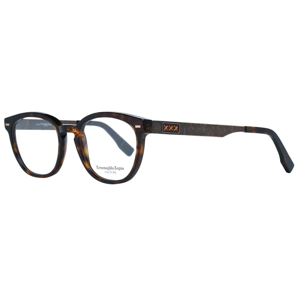 Ermenegildo Zegna Brown Men Glasses Frame