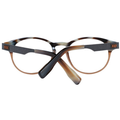 Ermenegildo Zegna Brown Men Glasses Frame