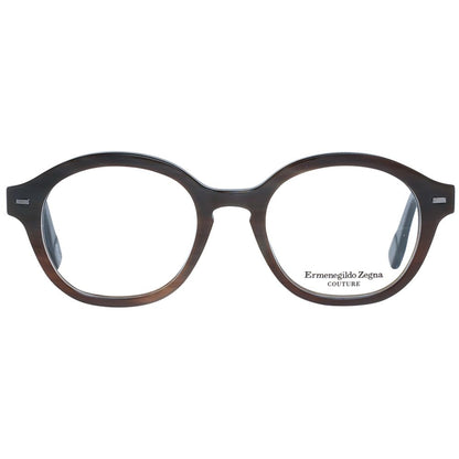 Ermenegildo Zegna Brown Men Glasses Frame