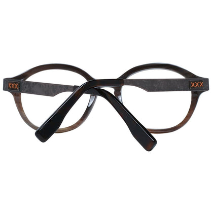 Ermenegildo Zegna Brown Men Glasses Frame