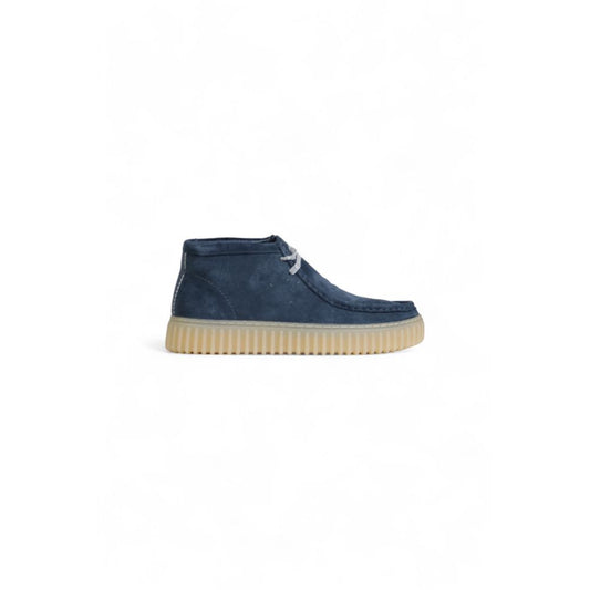 Clarks Blue Suede Leather Oxfords And Derby