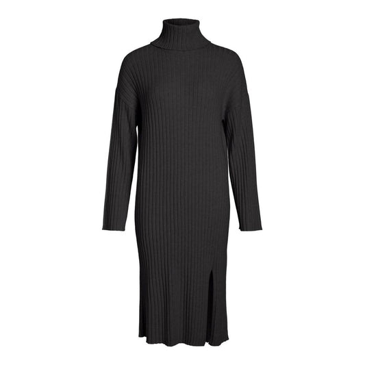 Vila Clothes Gray Nylon Midi