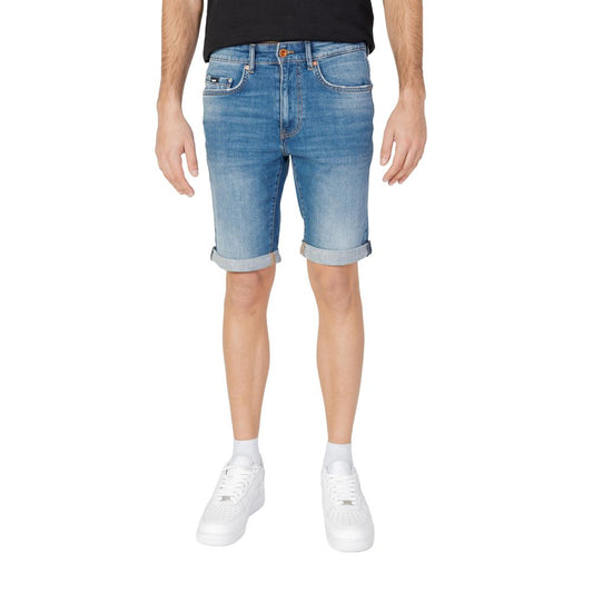 Gas Blue Cotton Bermuda