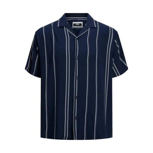 Jack Jones Blue Viscose Shortsleeve