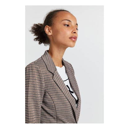 ICHI Beige Polyester Blazer