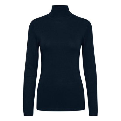 ICHI Blue Viscose Turtleneck