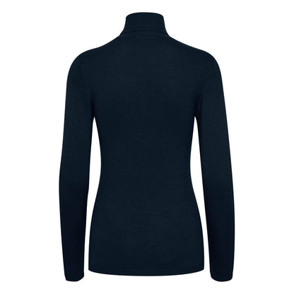 ICHI Blue Viscose Turtleneck