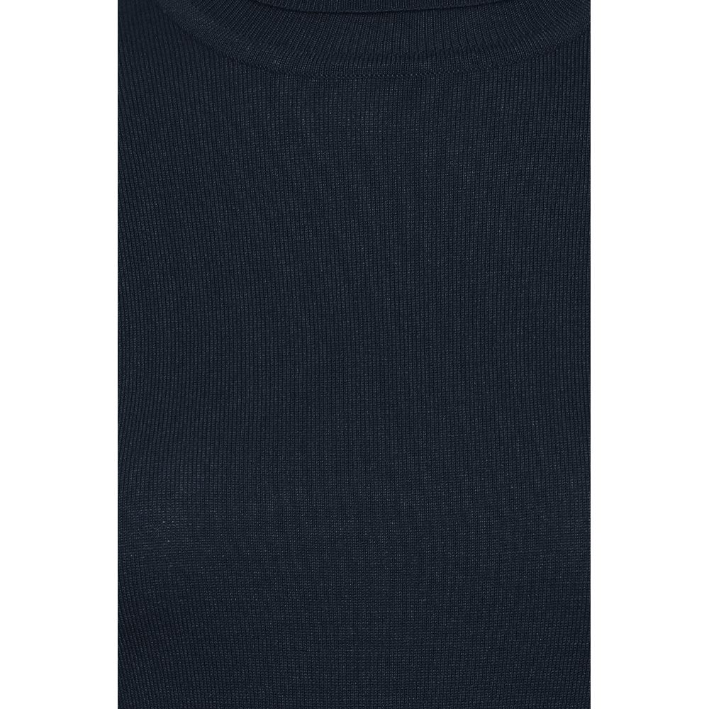 ICHI Blue Viscose Turtleneck
