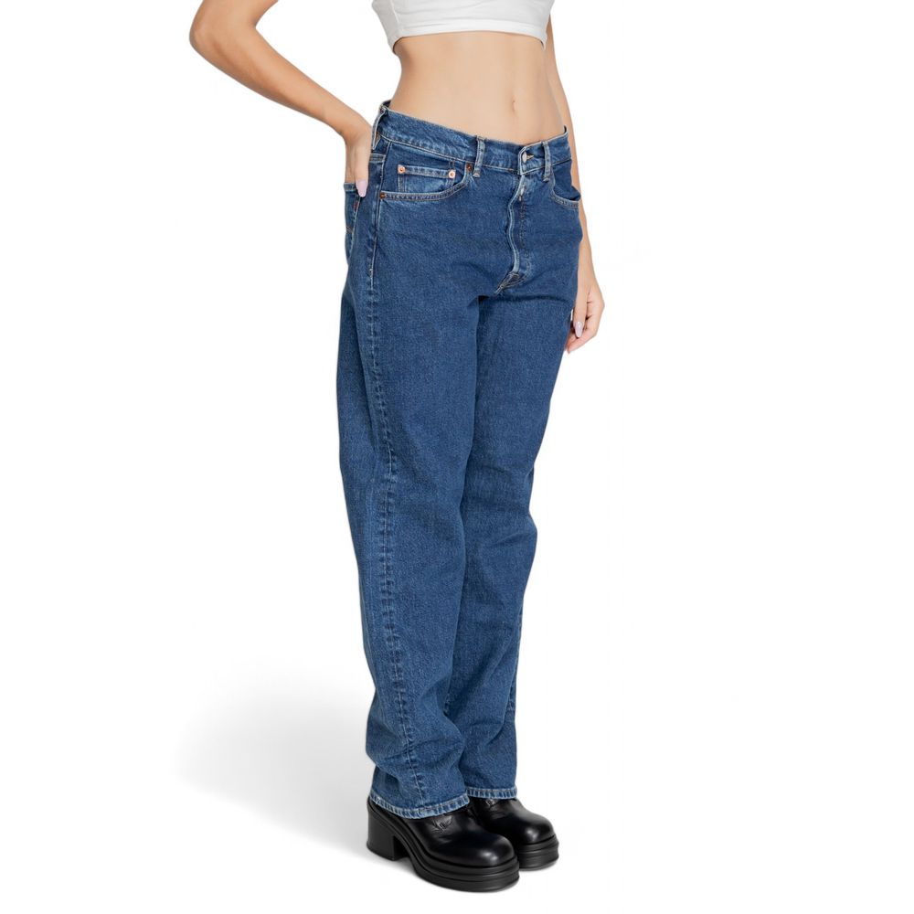 Replay Blue Cotton Mom Jean