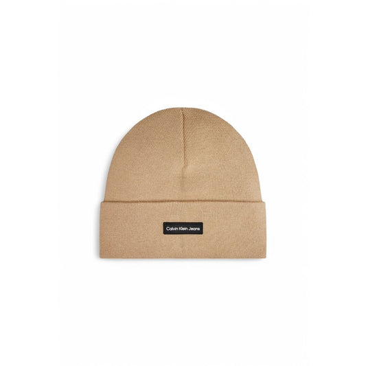 Calvin Klein Jeans Beige Recycled Polyester Caps Baseball Hat