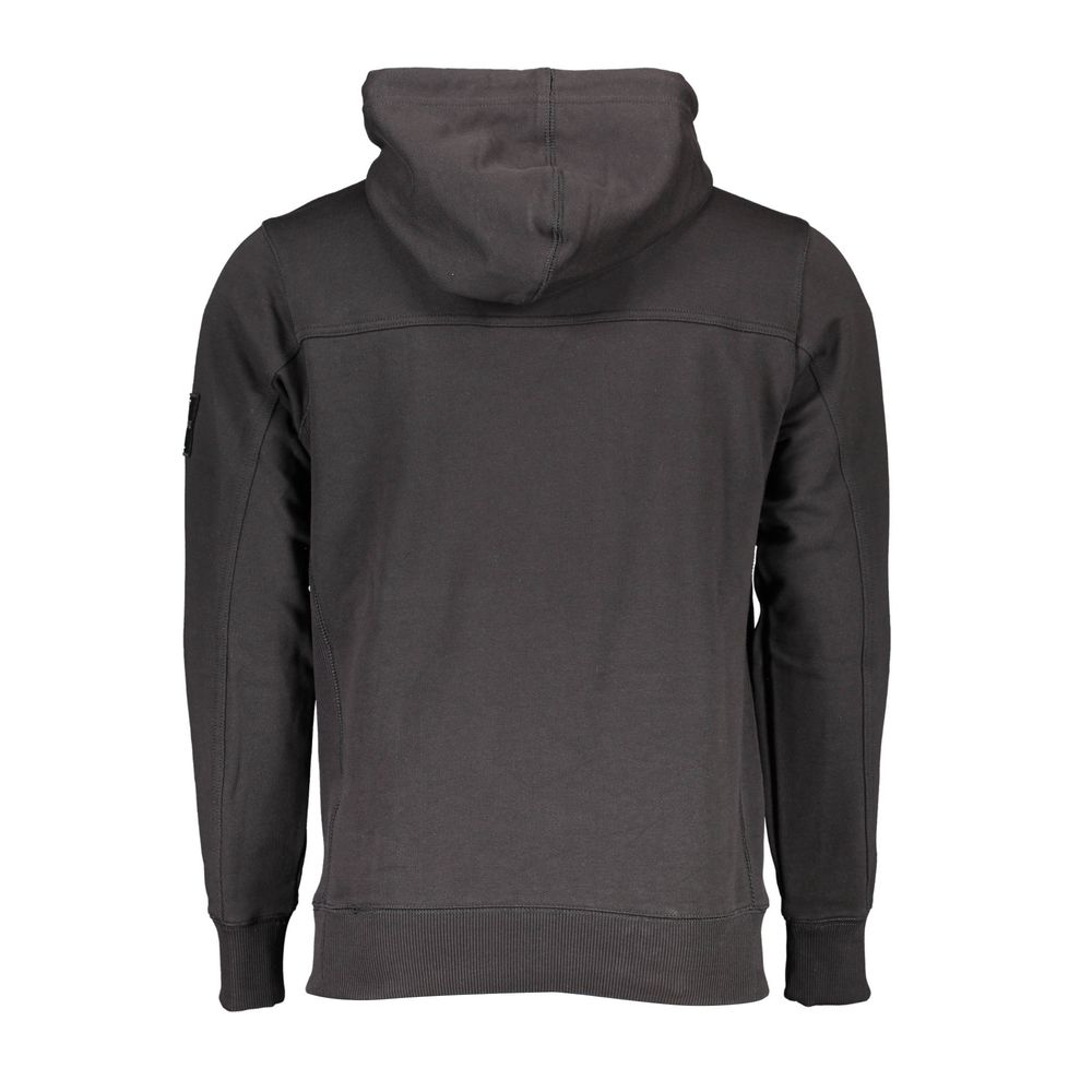 Calvin Klein Black Cotton Men Sweater with Hood