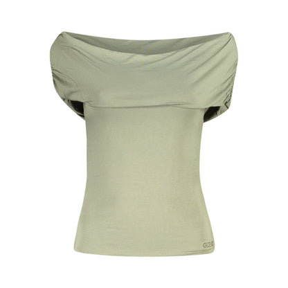 Guess Jeans Green Modal Tops & T-Shirt