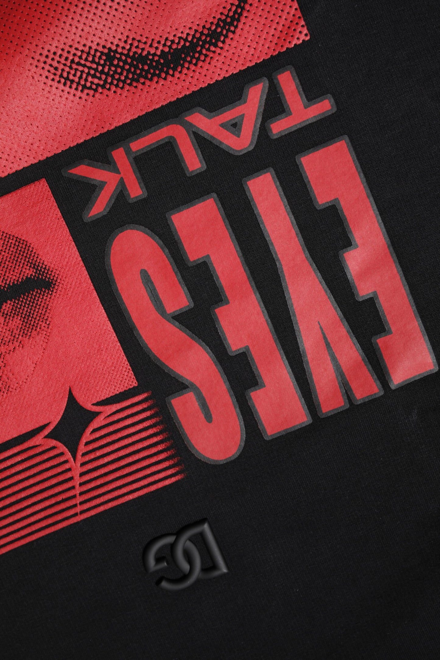 Dolce & Gabbana Black Cotton Graphic Print Pullover Sweater