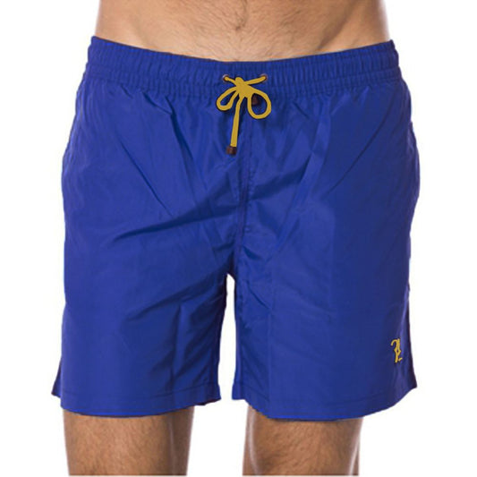 Billionaire Italian Couture Blue Polyester Men's Swim Trunk