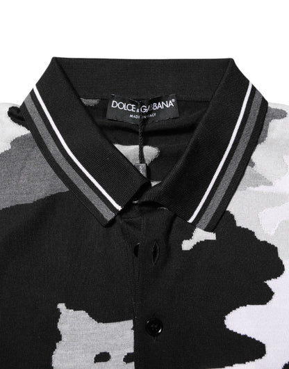 Dolce & Gabbana Multicolor Camouflage Collared Polo T-shirt