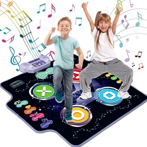Electronic Music Dance Pad with Wireless Bluetooth | 5 Difficulty Levels | 6 Game Modes, Birthday Christmas New Year Gifts for Girls Boys