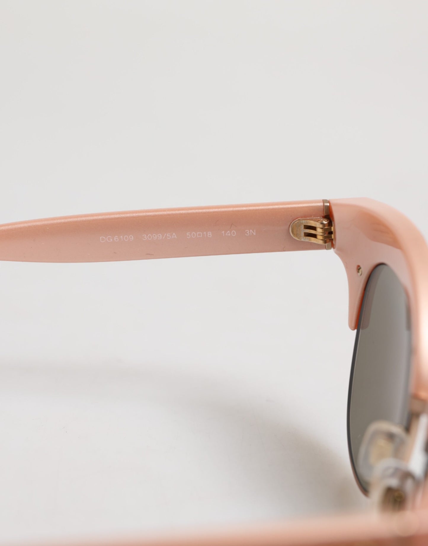 Dolce & Gabbana Pink Gold Mirrored Cat Eye DG6109 Sequined Sunglasses