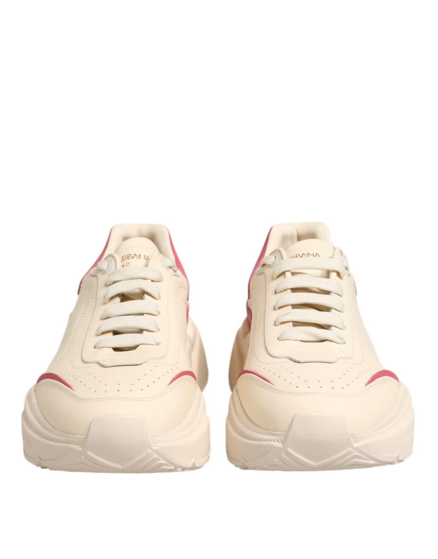 Dolce & Gabbana Beige Leather Daymaster Women Sneaker Shoes
