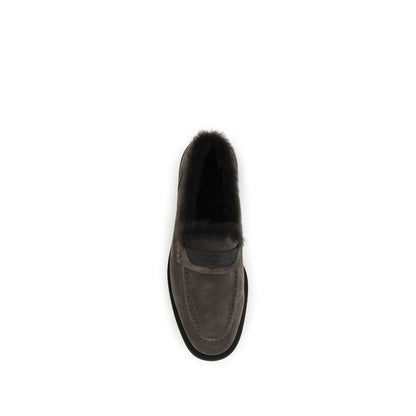 Brunello Cucinelli Furry Loafers