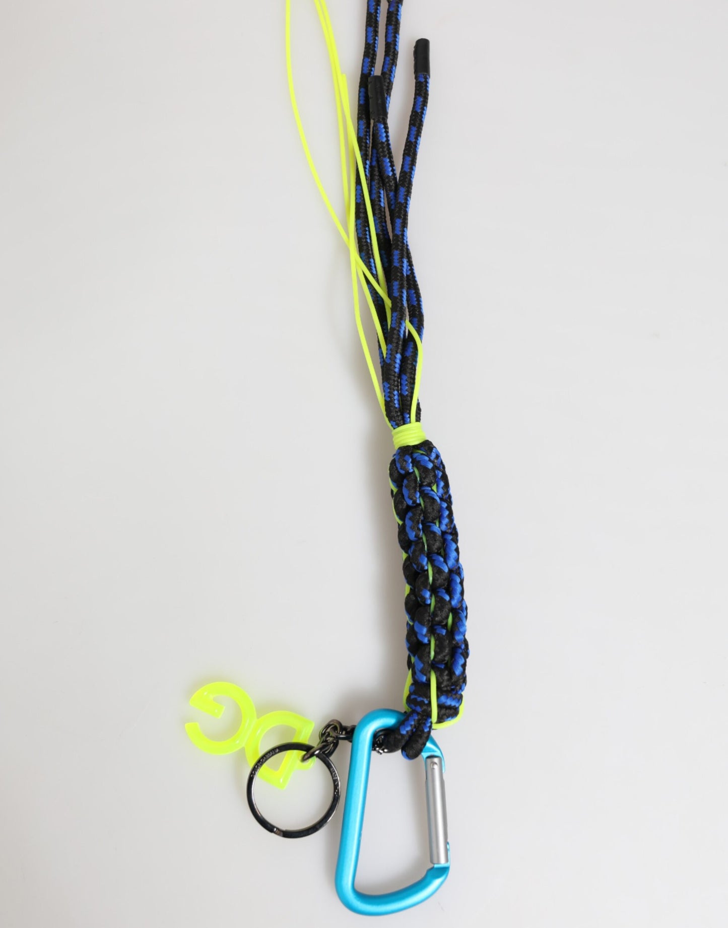 Dolce & Gabbana Multicolor Polyester Tape String DG Logo Keychain  Keyring