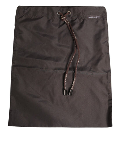 Dolce & Gabbana Brown Polyester Logo Elastic Waistband Swimwear