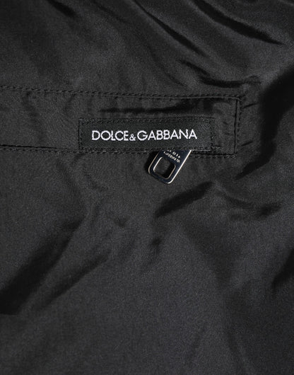 Dolce & Gabbana Black Nylon KING Sideband Men Boxer Shorts Swimwear